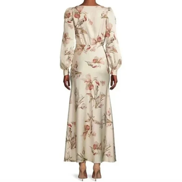 SACHIN + BABI Dress Size 8 NEW AMY Eggshell Venetia Petals Floral Satin - Picture 7 of 9